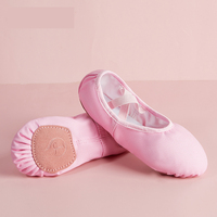 Chaussures de danse blanches BW49 pour enfants, chaussures de pratique de ballet pour garçons et filles, chaussures de danse en toile à semelle souple, chaussures à semelle en cuir fendu