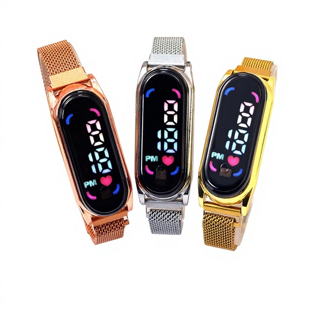 LED electronic watch, versatile for male and female students, couple, touch screen waterproof wristwatch