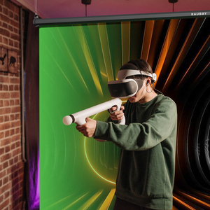 ฉากหลังแบบดึงลงได้ RAUBAY สีเขียว ป้องกันรอยยับ ป้องกันแสงสะท้อน ทำจากโพลีเอสเตอร์ ขนาด 78.7" x 86.6" แบบพับเก็บได้ - Product Image 6