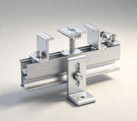 Rail de montage pour système de panneaux solaires photovoltaïques à cadre en acier inoxydable, supports de fixation pour toit, durée de vie de 25 ans, garantie de 25 ans, kit pour la maison