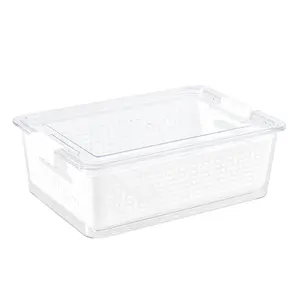 Plastic Multi-Functionele Saver Opslag Container Met Verwijderbare Afvoer Mand