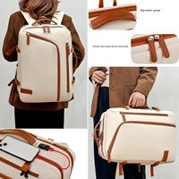 Sac à dos de voyage extensible résistant à l'eau avec compartiment pour ordinateur portable, port de chargement USB, poche étanche et taille approuvée par les compagnies aériennes