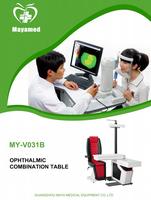 Ensemble de Table de réfraction ophtalmique, équipement optique, Table combinée d'optométrie, chaise ophtalmique