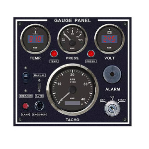KUS-panel de medidores de <span class=keywords><strong>instrumentos</strong></span> de motor marino, tablero Compatible con todos los buques, 12V, 24V, 243x196MM - Product Image 1