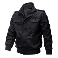 Veste matelassée unie respirante et écologique pour homme, style décontracté d'automne, multi-poches, col montant, grandes tailles