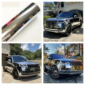High Quality Custom Chrome Car Wrap Film <strong>Vinyl</strong> 3-Year Warranty Scratch-Resistant <strong>3m</strong> Black <strong>Vinyl</strong> Car Wrap - Product Image 2