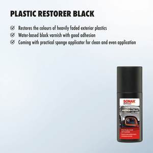 Restaurateur de plastique noir de qualité supérieure 100ml, revitalisant de couleur intense pour garnitures et pare-chocs de voiture décolorés - Product Image 2