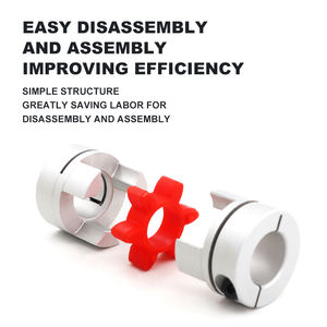 Accouplement flexible à mâchoires en alliage d'aluminium CNC à couple élevé pour servomoteur/moteur pas à pas, pour la connexion d'arbres de codage et de vis mère, OEM - Product Image 5