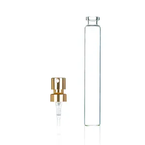 Bon marché de haute qualité 8ml 10ml petits flacons d'atomiseur de parfum échantillon bouteille en verre avec pompe de pulvérisation en or mini bouteilles de testeur