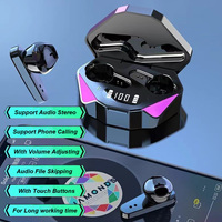 Audífonos TWS para Juegos con Cancelación Activa de Ruido 5.3, Pantalla Digital, IPX5, LED RGB, Sonido Hi-Fi, Carga Tipo-C, Ajuste Personalizado