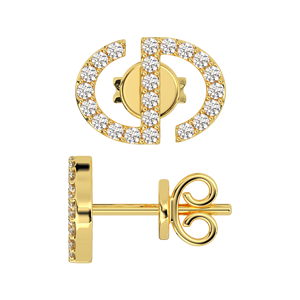 Nuevos pendientes de tuerca chapados en oro amarillo de 10 quilates de lujo con piedra de Zirconia cúbica Nueva joyería de moda para mujer del fabricante de Vietnam - Product Image 6