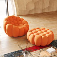 Atunus Meuble de salon football français Canapé design moderne Canapé à bulle orange One Tow There Seater