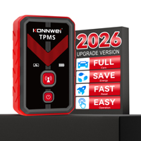 Sensor TPMS Inteligente KONNWEI TK100, Conexión Plug and Play, 315MHz 433MHz, con Aplicación TPMS LINK, Compatible con Android e iPhone, Sin Necesidad de Herramientas Adicionales