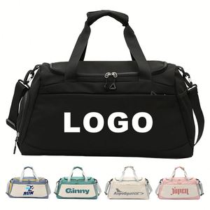 Sac de sport imperméable promotionnel transfrontalier avec logo personnalisé, sac de gym en Oxford de haute qualité avec compartiment à chaussures pour hommes - Product Image 1