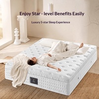 Matelas orthopédique en latex naturel à ressorts ensachés individuels double couche, compressé sous vide pour usage domestique et chambre à coucher