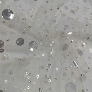 Tela de Vestido con Lentejuelas Marrones y <span class=keywords><strong>Plumas</strong></span> Brillantes de Shaoxing - Product Image 5