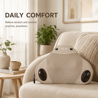 Coussin de massage électrique beige avec pétrissage inversé pour un confort à domicile, coussin de massage pour canapé