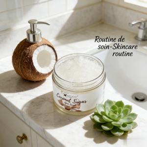 Exfoliante Corporal de Azúcar Marrón con Miel Batida, Exfoliante y Blanqueador con Cúrcuma Natural, Manteca de Karité y Café - Product Image 5