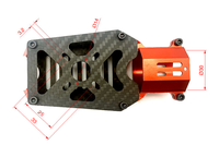Support de moteur robuste de 30 mm en alliage d'aluminium usiné CNC et support de plaque en carbone avec filetage M3 pour pièces de drone RC