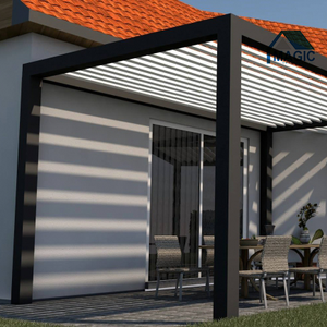 Pérgola Bioclimática Resistente de Aluminio <span class=keywords><strong>4x3</strong></span>, Gazebo Retráctil con Marco con Recubrimiento en Polvo, Hecho en Polonia - Product Image 4