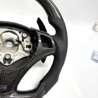 Volant de direction sport en fibre de carbone pour BMW E82 E87 E90 E92 E93 M3, accessoires de voiture