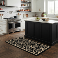 Moderner Luxus-Teppich mit geometrischem Muster, Schwarz-Weißer Teppich im marokkanischen Stil für Wohnzimmer, Bodenmatte für Schlafzimmer als Wohndekoration