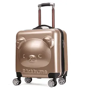 Mixi China Supplier Custom Logo Cute Cartoon Printed Trolley Travel Kids Suitcase Children Riding Luggage Case