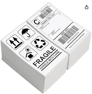 Étiquettes d'expédition thermiques directes 3x5 pouces, pliées en accordéon, perforées, sans BPA, étanches, pour l'expédition e-commerce et l'impression de codes-barres - Product Image 2