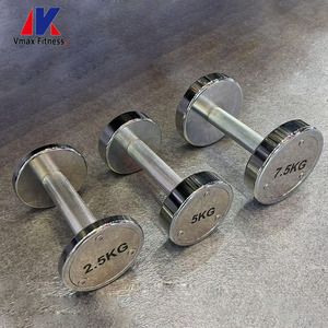 Mancuernas de Acero Inoxidable Cromadas Giratorias Comerciales de 2.5 kg a 100 kg con Aumento de 2.5 kg para Gimnasio - Product Image 3