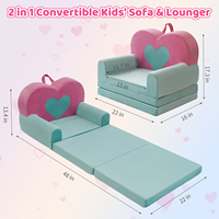 Canapé-lit pour enfants pliable en mousse souple avec un design de dessin animé mignon personnalisé, pour jouer, dormir, amovible, lavable, canapé pour bébé