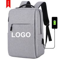 Mochila Personalizada Unisex para Portátil de Negocios, Antirrobo, Impermeable, con Puerto USB, Material Oxford de Alta Calidad, Mochila de Viaje