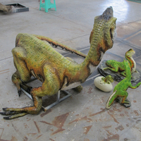 HT-031 Dinosaurus Animatronik Brachiosaurus Berkualitas Tinggi Ukuran Besar dengan Kepala dan Ekor Bergerak, Rangka Logam untuk Taman Hiburan