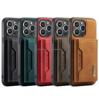 Étui en cuir portefeuille détachable magnétique rétro 2-EN-1 fentes pour cartes housse antichoc pour iPhone 11 12 13 14 15 Pro Max