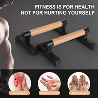 TOPTONS Support de pompes en bois de hêtre, Appareil de traction, Barre parallèle simple, Support de barre parallèle multifonctionnel