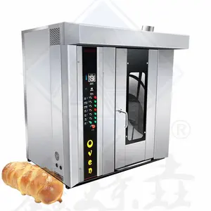 Forno a gás rotativo comercial para bolo, equipamento de cozimento com 5 bandejas/10 bandejas, forno rotativo para padaria