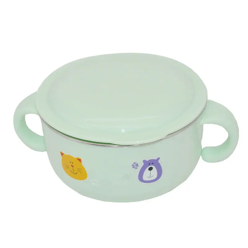 Hot selling baby solid food bowl tableware set baby bowl spoon children's water filling heat preservation bowl