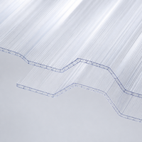 Panneau de toiture alvéolaire en polycarbonate ondulé pour serre de jardin, véranda et extension