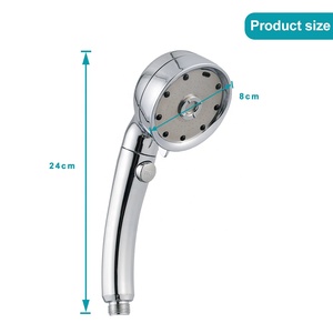 Pommeau <span class=keywords><strong>de</strong></span> <span class=keywords><strong>Douche</strong></span> Micro-bulles Haute Efficacité à 6 Niveaux pour Nettoyage en Profondeur et Soin <span class=keywords><strong>de</strong></span> la Peau, <span class=keywords><strong>Plaque</strong></span> Frontale en Acier - Product Image 6