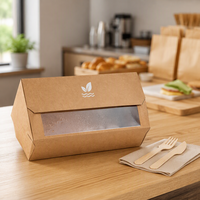 Boîte à clapet en kraft personnalisée avec fenêtre transparente