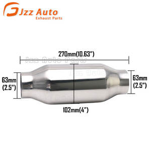 Детали для автомобильных систем двигателя, корпус из нержавеющей стали, Стандарт Euro <span class=keywords><strong>3</strong></span>, газовая очистка, высокий поток выхлопных газов, универсальный каталитический нейтрализатор - Product Image 1