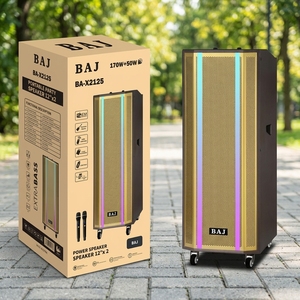 BA-X2125 Pro Trolley <b>Wireless</b> Speaker Dual Mics Extra RGB Wheels High Power Factory Custom Logo 7-Day Delivery Wholesale Pro-Per - Product Image 2