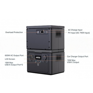 สถานีไฟฟ้าพกพา 600W 512Wh LiFePO4 แบตเตอรี่ลิเธียม พาวเวอร์แบงค์ เครื่องกำเนิดไฟฟ้าพลังงานแสงอาทิตย์ สำรองพลังงานฉุกเฉิน - Product Image 5