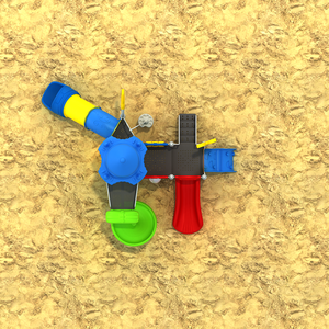 อุปกรณ์พลาสติกเชิงพาณิชย์สวนสนุกกลางแจ้งสนามเด็กเล่นโฮมเมดสไลด์ - Product Image 4