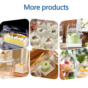 Kotak Kue Transparan Grosir dengan Alas Putih, Wadah Dessert Portabel untuk Kue 4/5/6/<span class=keywords><strong>7</strong></span>/8/9 Inch, Logo Custom Tersedia - Product Image 5