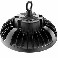 SHIZI LED UFO haute baie lumière en aluminium noir entrepôt industriel usine plafonnier 100W 150W 200W boutique Garage OEM