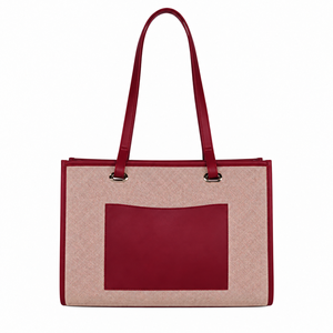 Bolso Tote Cruzado de Viaje con Logotipo Personalizado 2023, Bolso de Mano Unisex Negro, Cierre de Broches, Bordado de Flores, Forro de Poliéster - Product Image 6
