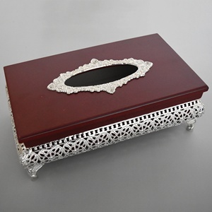 Porte-serviettes en bois <span class=keywords><strong>rouge</strong></span> pour la décoration de la maison et des hôtels, boîte à mouchoirs - Product Image 6