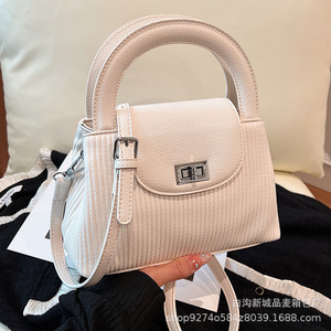 Haut de gamme Niche rayé coquille pour femmes 2025 nouveau à la mode Simple Texture dames sac à main épaule sac à bandoulière - Product Image 1