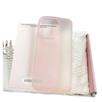 Coque de téléphone transparente mate antichoc, couleur unie minimaliste, adaptée à l'iPhone 16 Pro Max