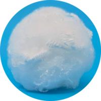Fibre de polyester brute blanche 1.2D 38MM pour le filage